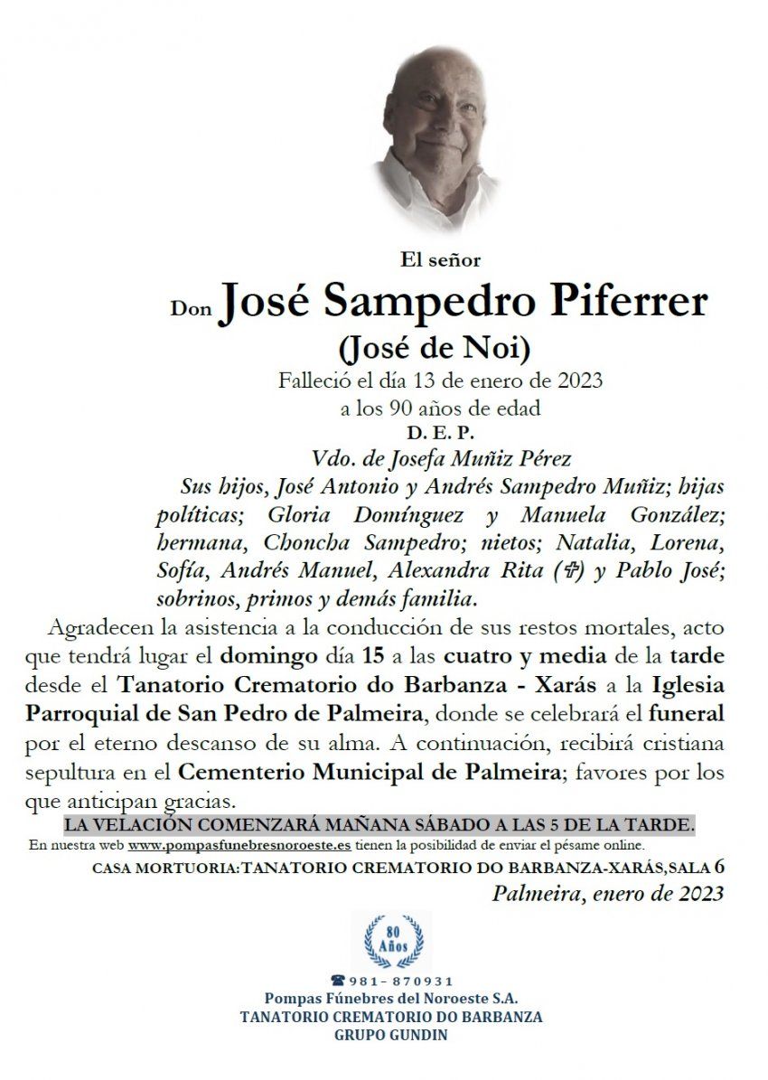 Sampedro Piferrer, Jose