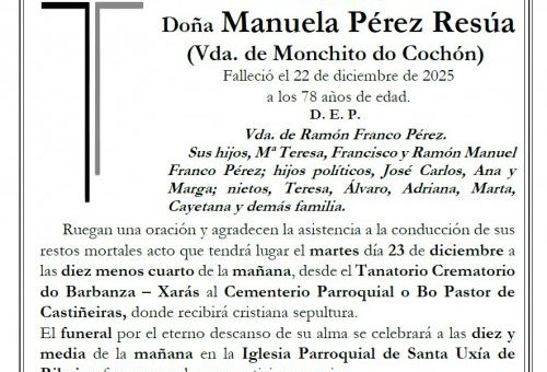 Perez Resua, Manuela