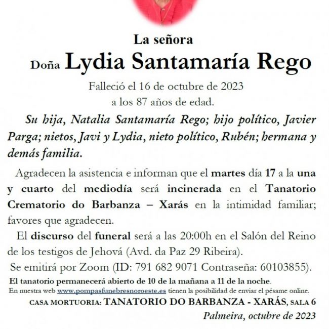 Santamaria Rego,Lidia