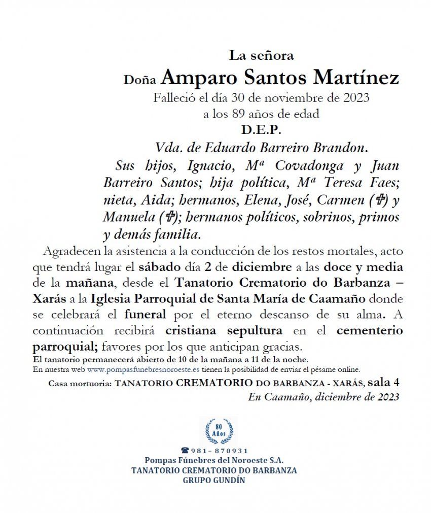 Santos Martinez, Amparo