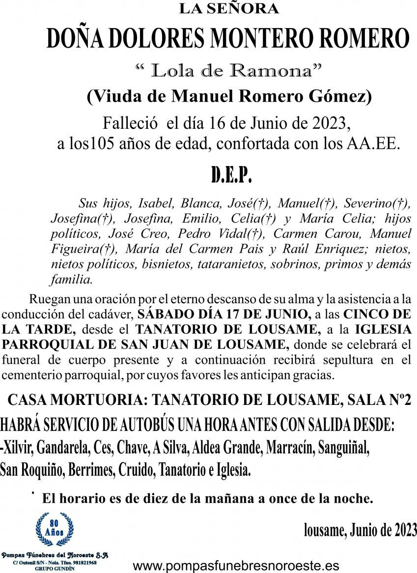 23 06 ESQUELA    Dolores Montero Romero