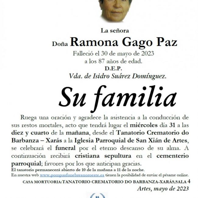 Gago Paz, Ramona