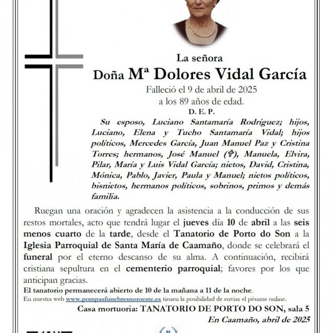 Mª Dolores Vidal García