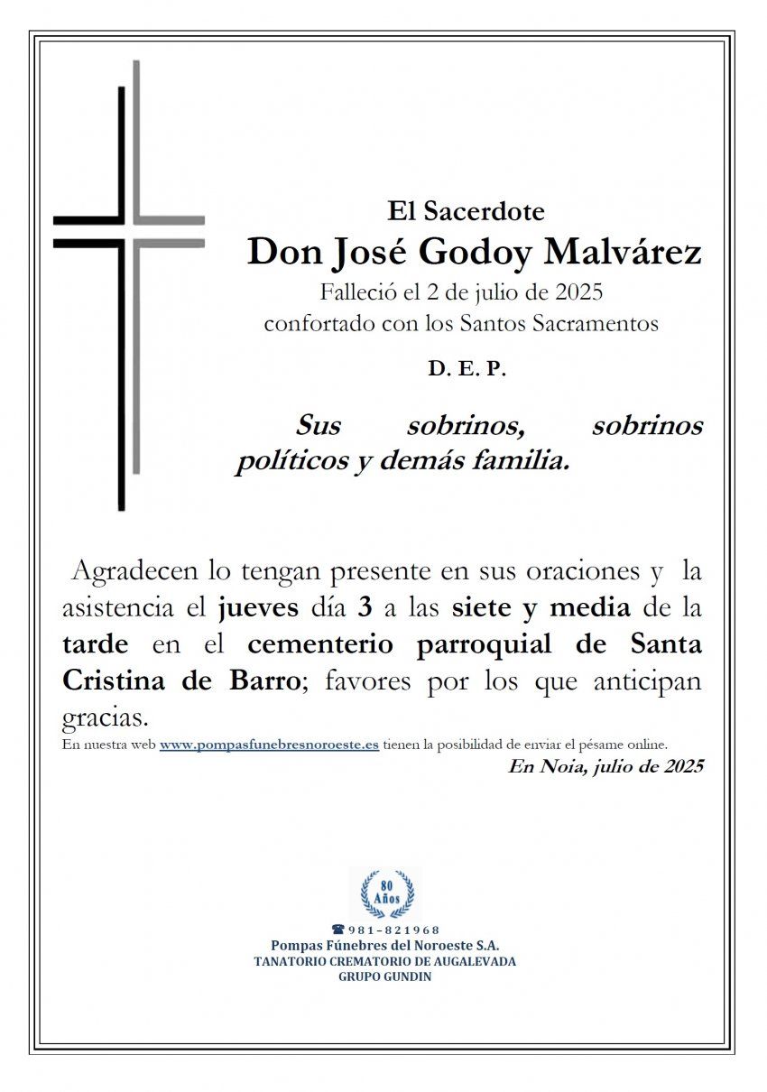 EL SACERDOTE DON JOSE GODOY MALVAREZ