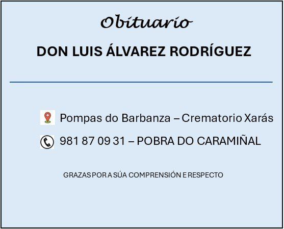 OBITUARIO LUIS ALVAREZ RODRÍGUEZ