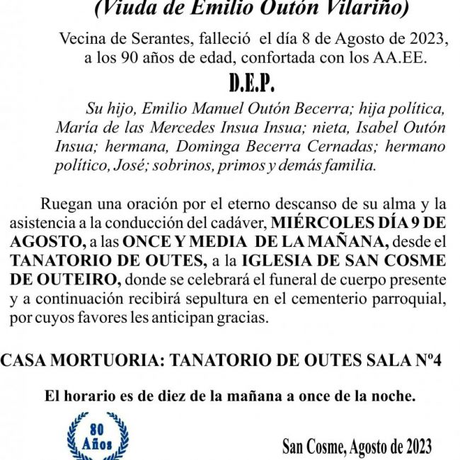 23 07 ESQUELA    maria becerra cernadas