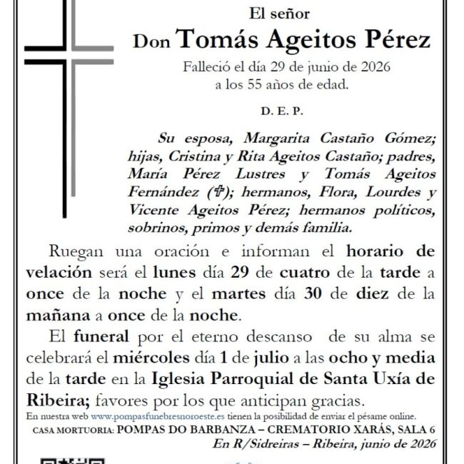 Ageitos Pérez, Tomas
