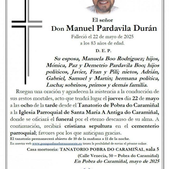 Pardavila Duran, Manuel