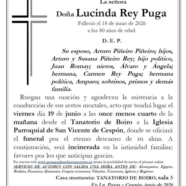 Rey Puga, Lucinda