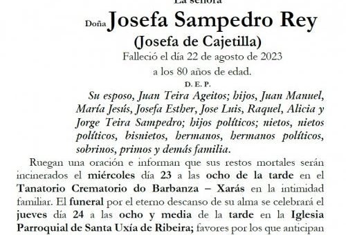 Sampedro Rey, Josefa 1