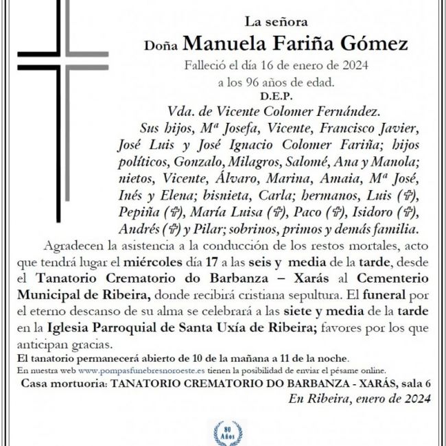 Fariña Gómez, Manuela