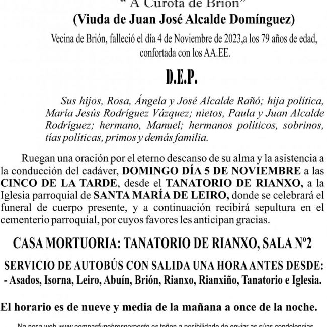 11 23 Esquela Rosa Ángela Rañó Franco