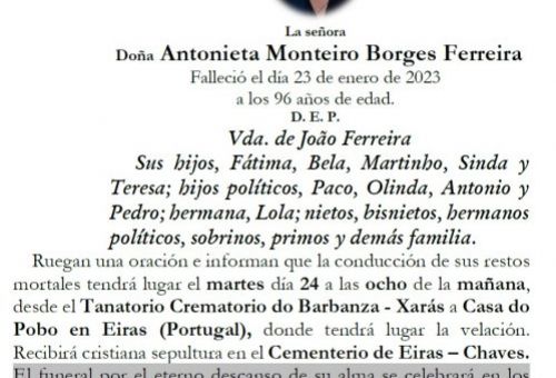 Monteiro Borges Ferreira, Antonieta