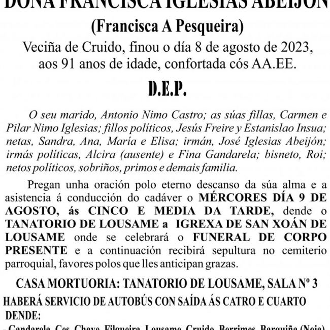 Francisca Iglesias Abeijón