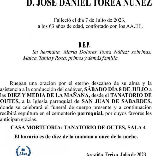 07 23 Esquela, José Daniel Torea Núñez