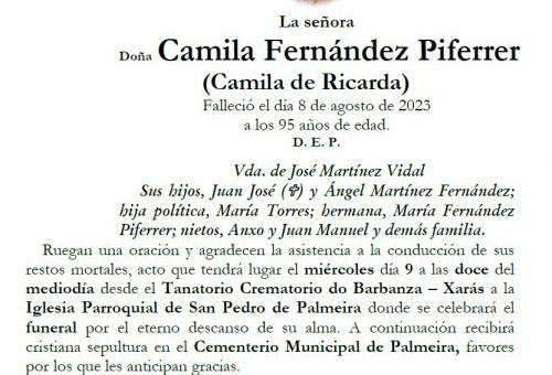 Fernández Piferrer, Camila