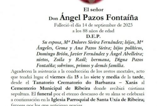 Pazos Fontaíña, Ángel