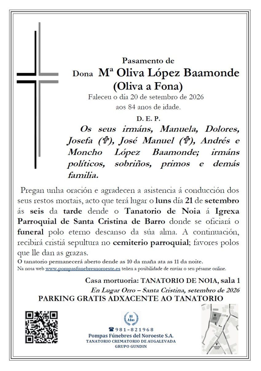 MARIA OLIVA LOPEZ BAAMONDE