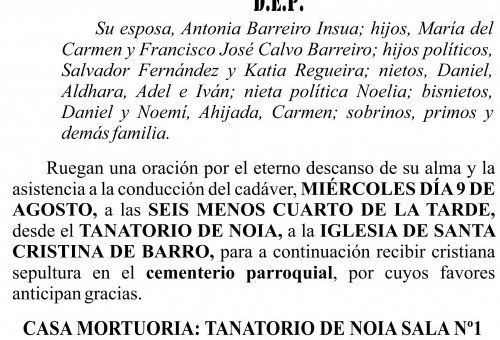 23 07 ESQUELA    José María Calco Fernández