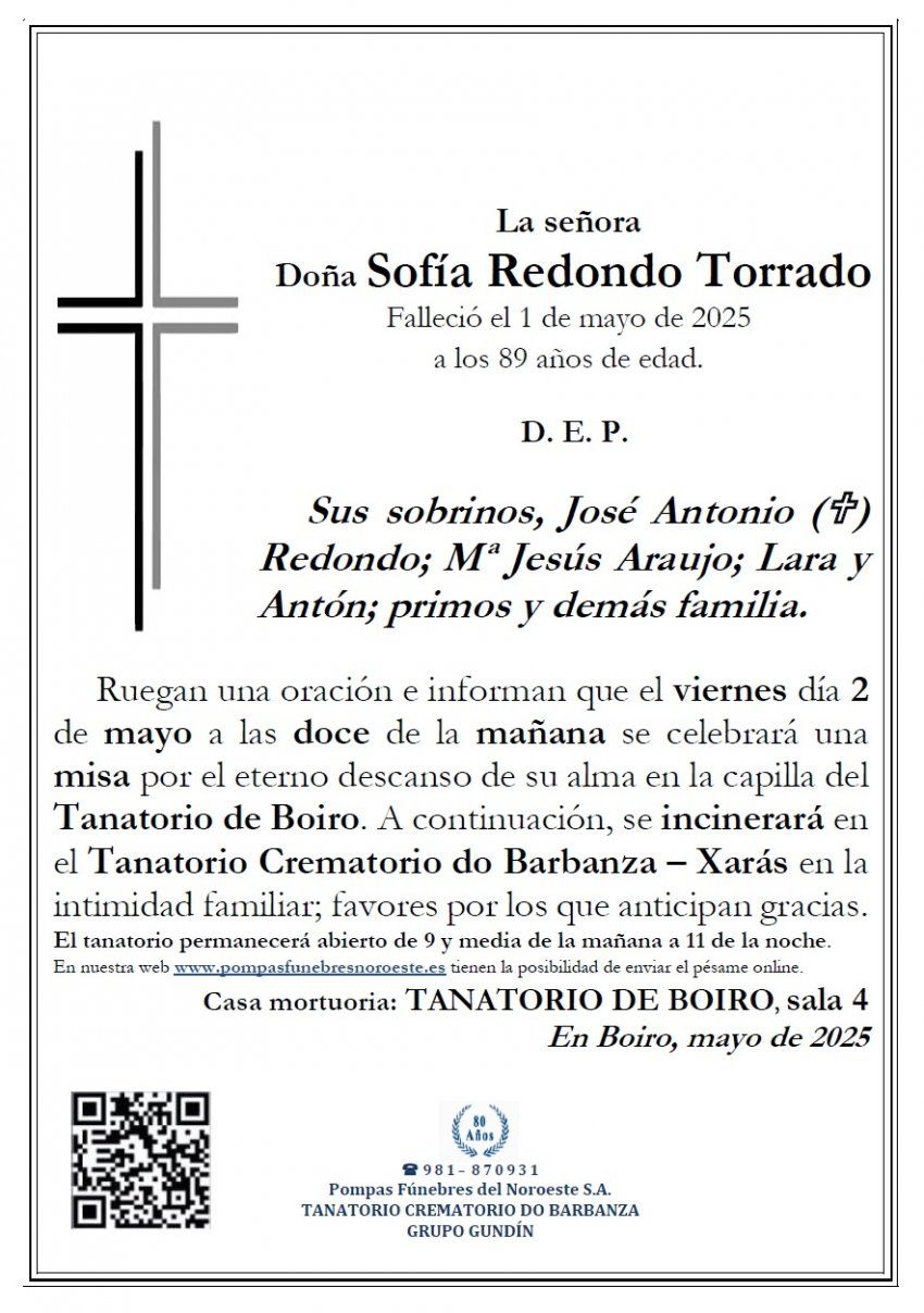 Redondo Torrado, Sofia