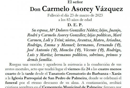 Asorey Vazquez, Carmelo