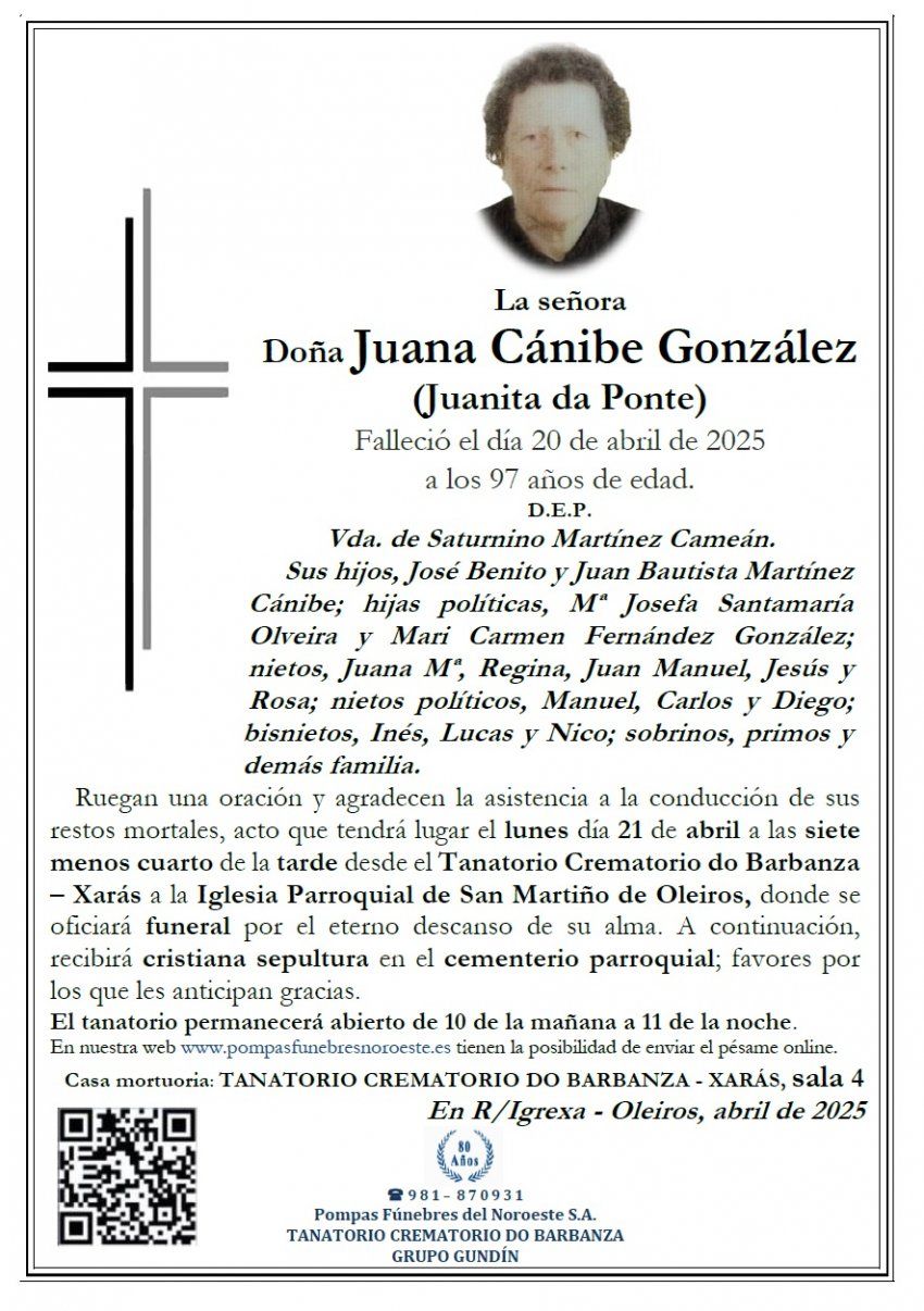 Canibe Gonzalez, Juana