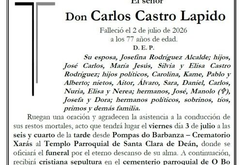 Castro Lapido, Carlos