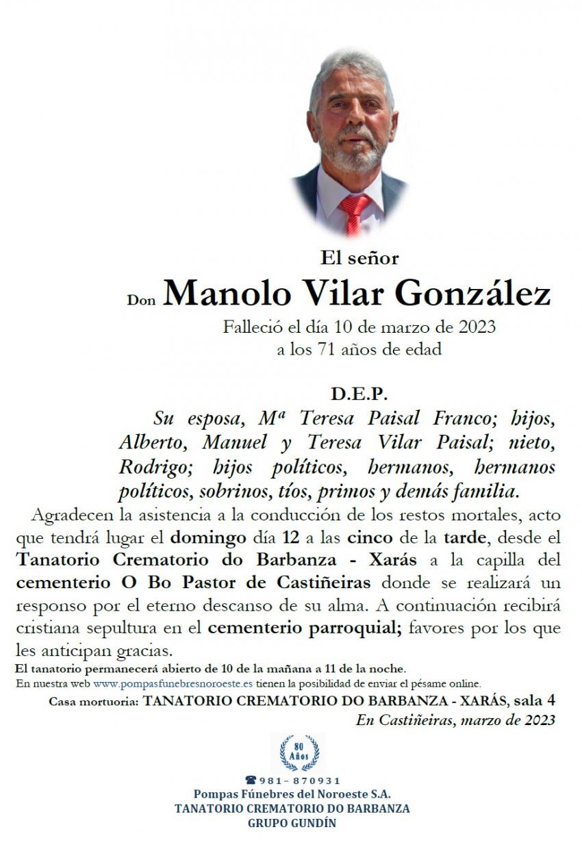 Vilar Gonzalez, Manuel