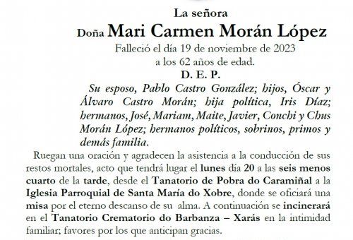 Moran Lopez, Mari Carmen