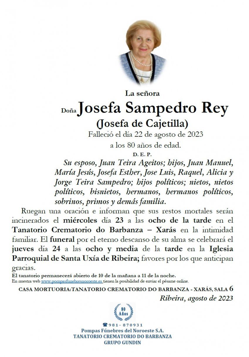 Sampedro Rey, Josefa 1