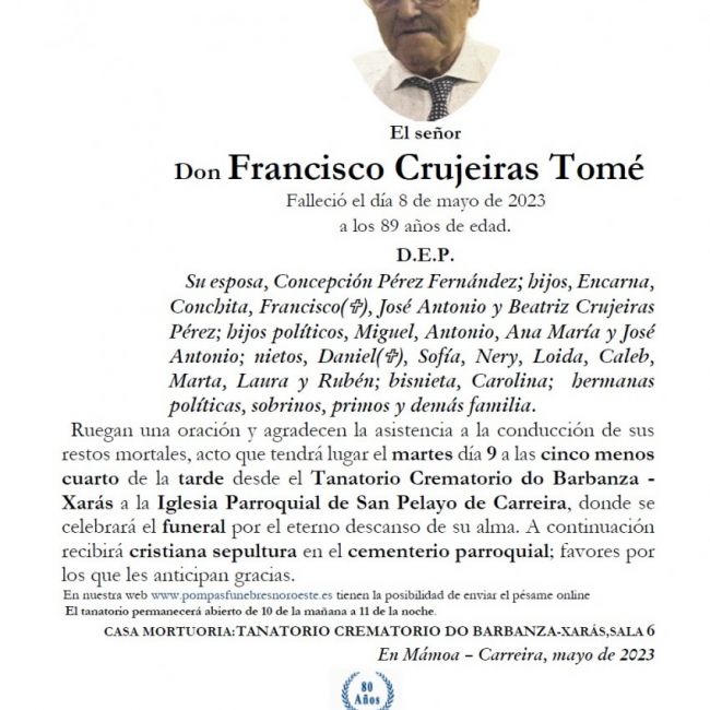 Crujeiras Tomé, Francisco