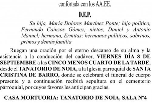 09 23 Esquela Dolores Ponte Esperante