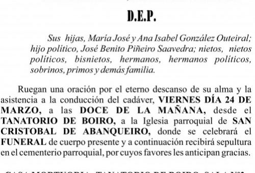 23 03 ESQUELA   Ramón González Cespón