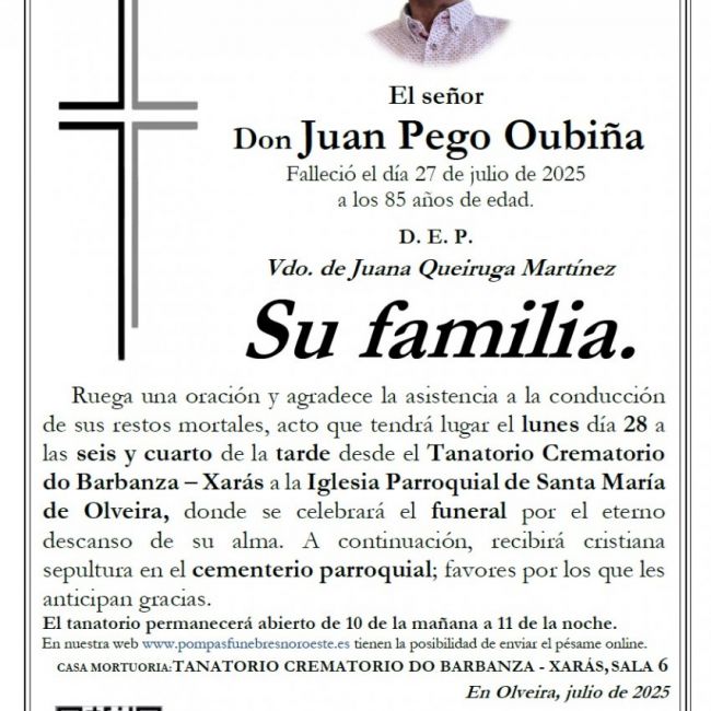 Pego Oubiña, Juan
