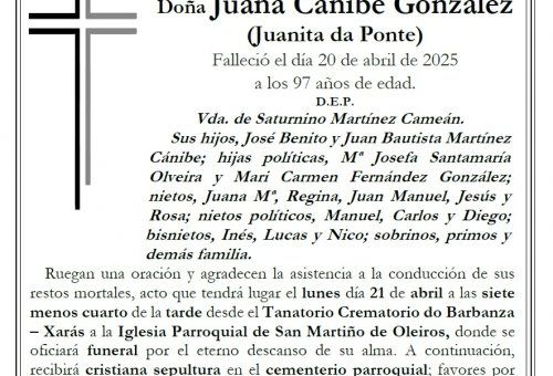 Canibe Gonzalez, Juana