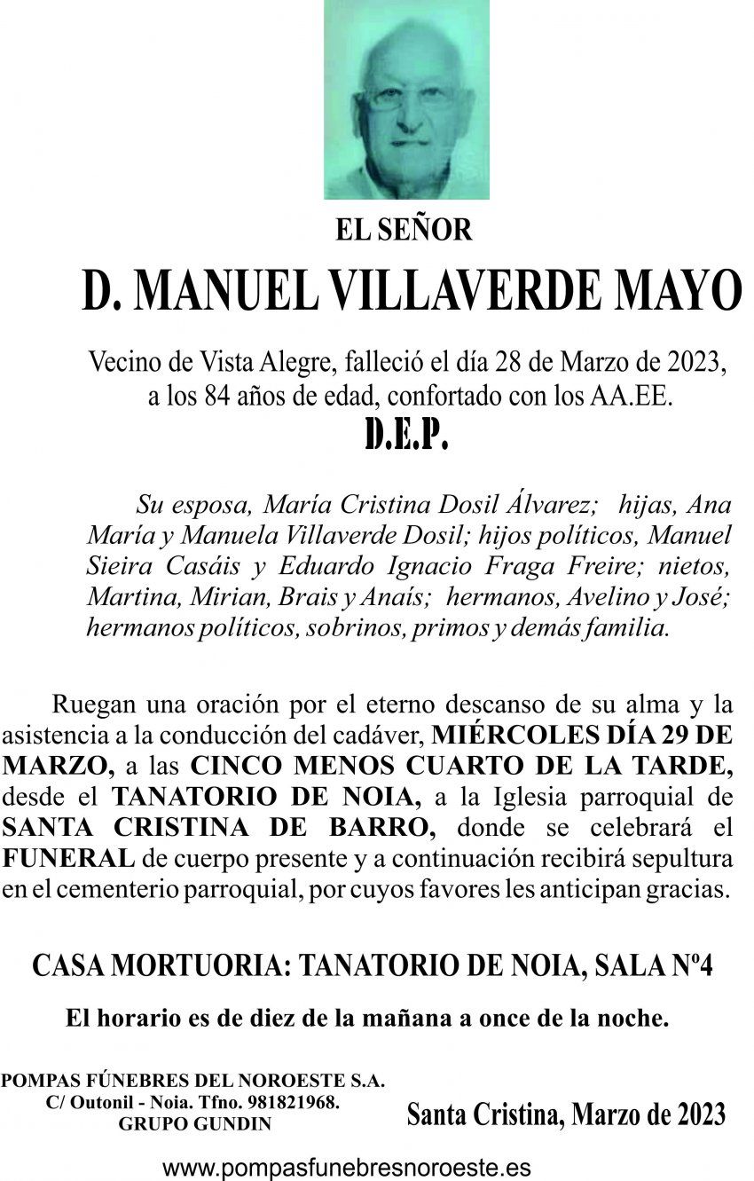 23 03 ESQUELA   Manuel Villaverde Mayo