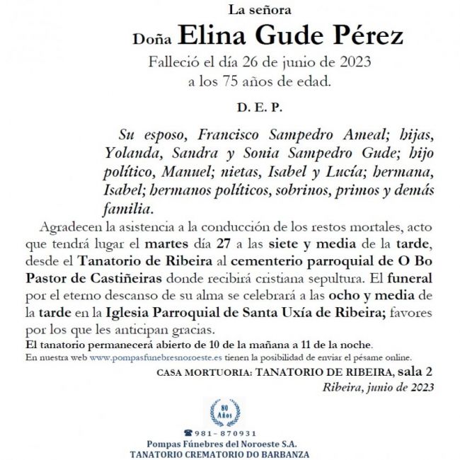 Gude Perez, Elina
