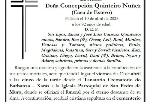 Quinteiro Nuñez, Concepcion