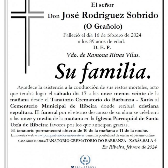 Rodriguez Sobrido, Jose