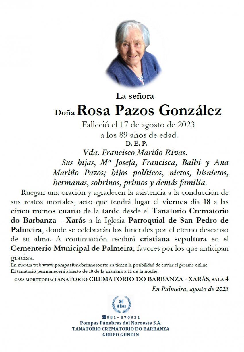 Pazos Gonzalez, Rosa