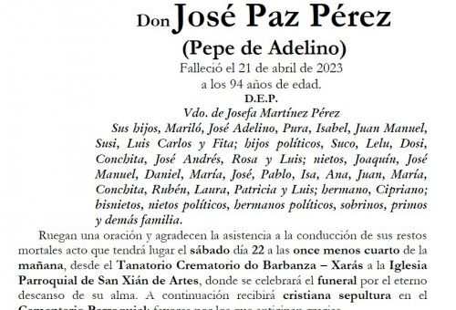 Paz Perez, Jose
