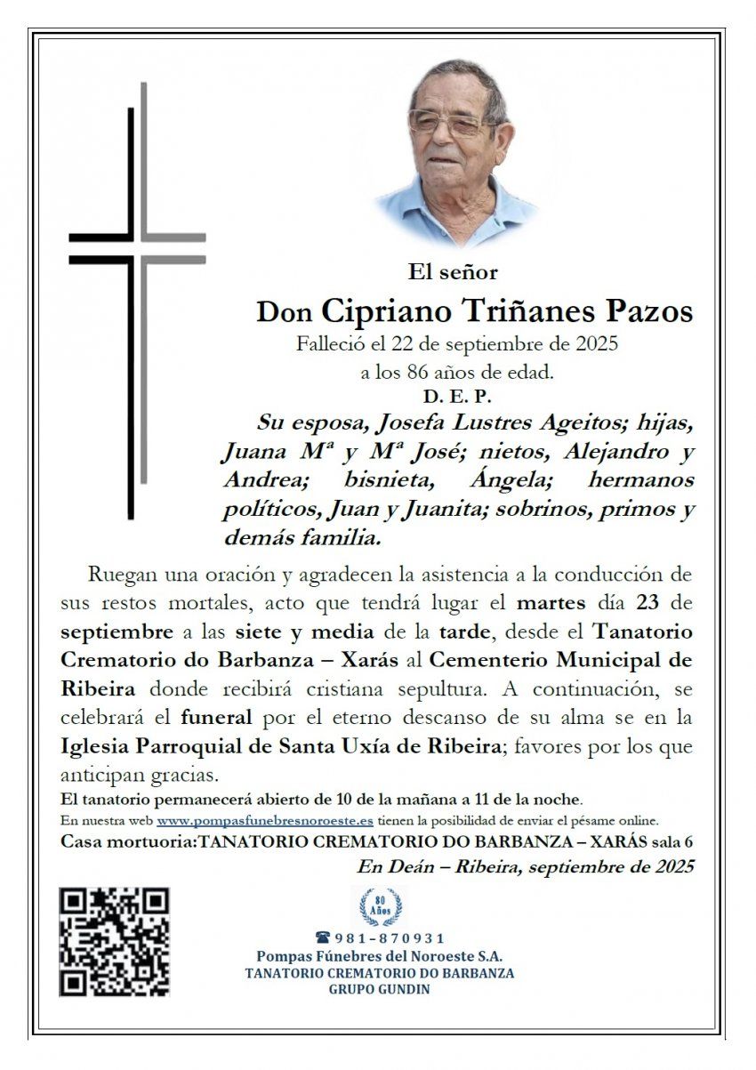 Triñanes Pazos, Cipriano