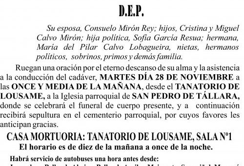 11 23 Esquela ARTURO CALVO LOBAGUEIRA