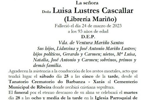 Lustres Cascallar, Luisa