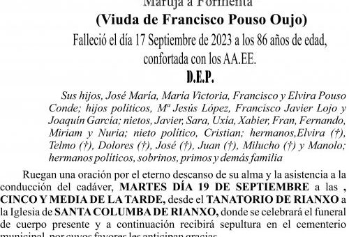 08 23 Esquela, María Conde Fernández