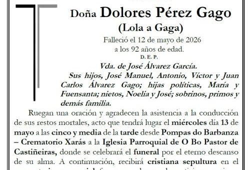 Perez Gago, Dolores