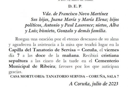 Vidal Perez, Juana
