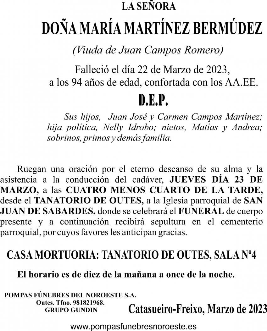 23 02  ESQUELA   MARIA MARTINEZ BERMUDEZ