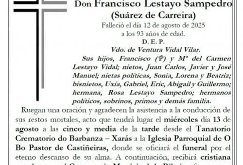 Lestayo Sampedro, Francisco