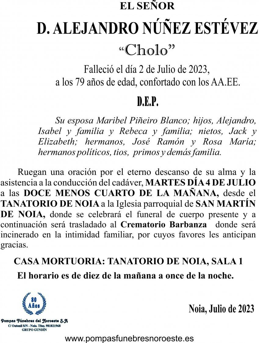 07 23 Esquela, Alejandro Núñez Estévez